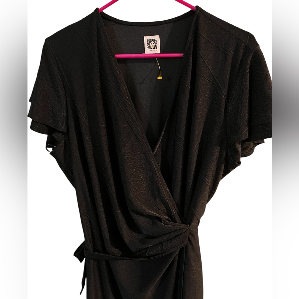 Anne Klein Black Wrap Dress